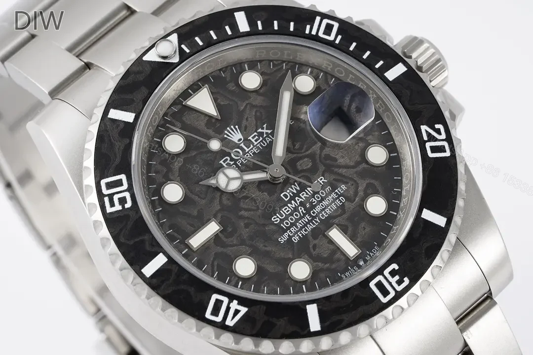 View 3 of GM Factory Clean Factory ROLEX DIW Submariner Parakeet Black Watch