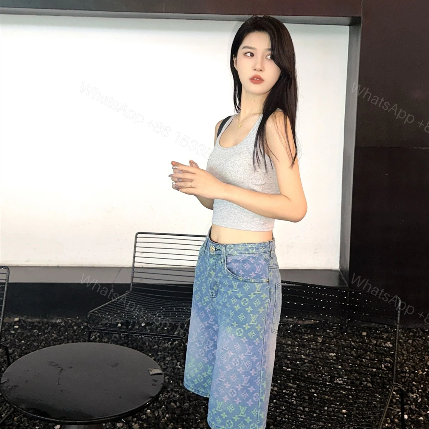 View 18 of 高仿LV*SS23系列1AB928彩色提花牛仔套裝