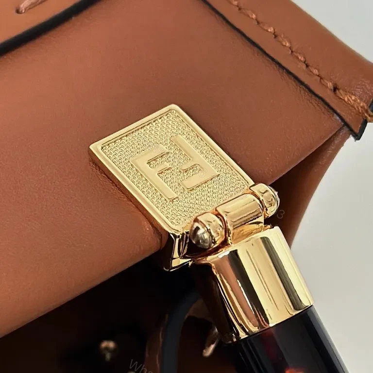 View 3 of Structured Mini Handbag: Bold Fendi Logo, Leather, Luxury