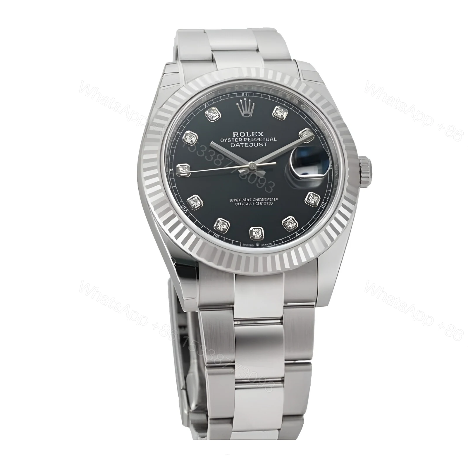View 3 of Rolex Datejust Diamond Black Replica