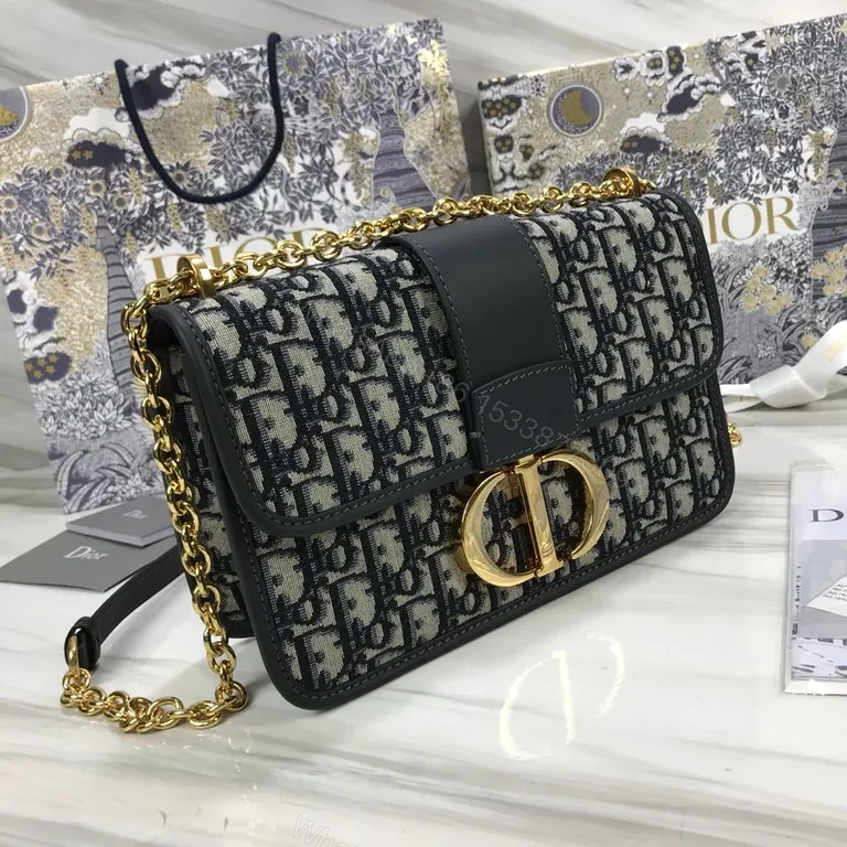 View 5 of Iconic Dior Monogram Saddle Bag in Oblique Canvas, Calfskin Trim, Gold Hardware, Versatile Day-to-Night Style