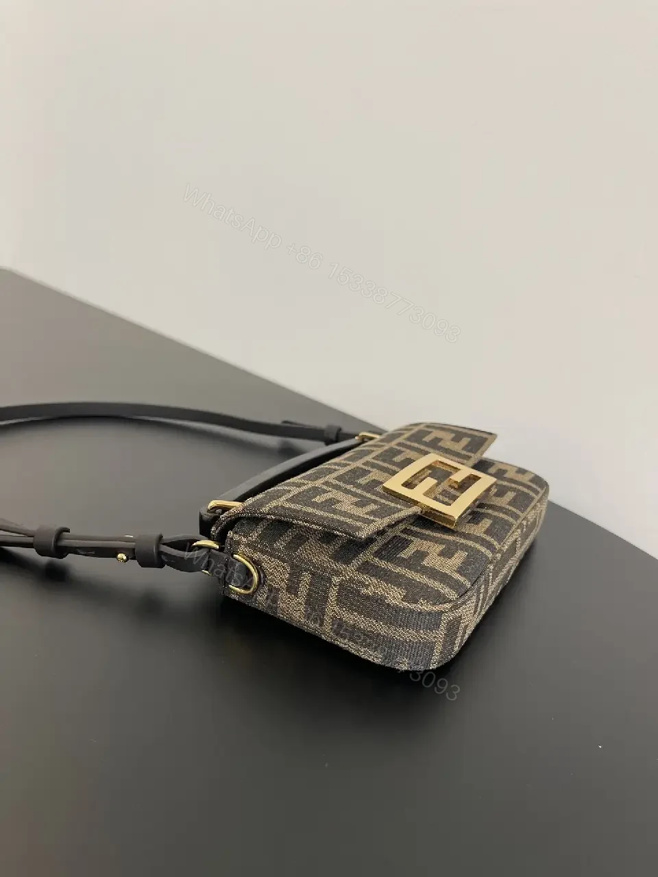 View 6 of Chic Monogram Crossbody Bag: Modern Texture, Compact Luxury