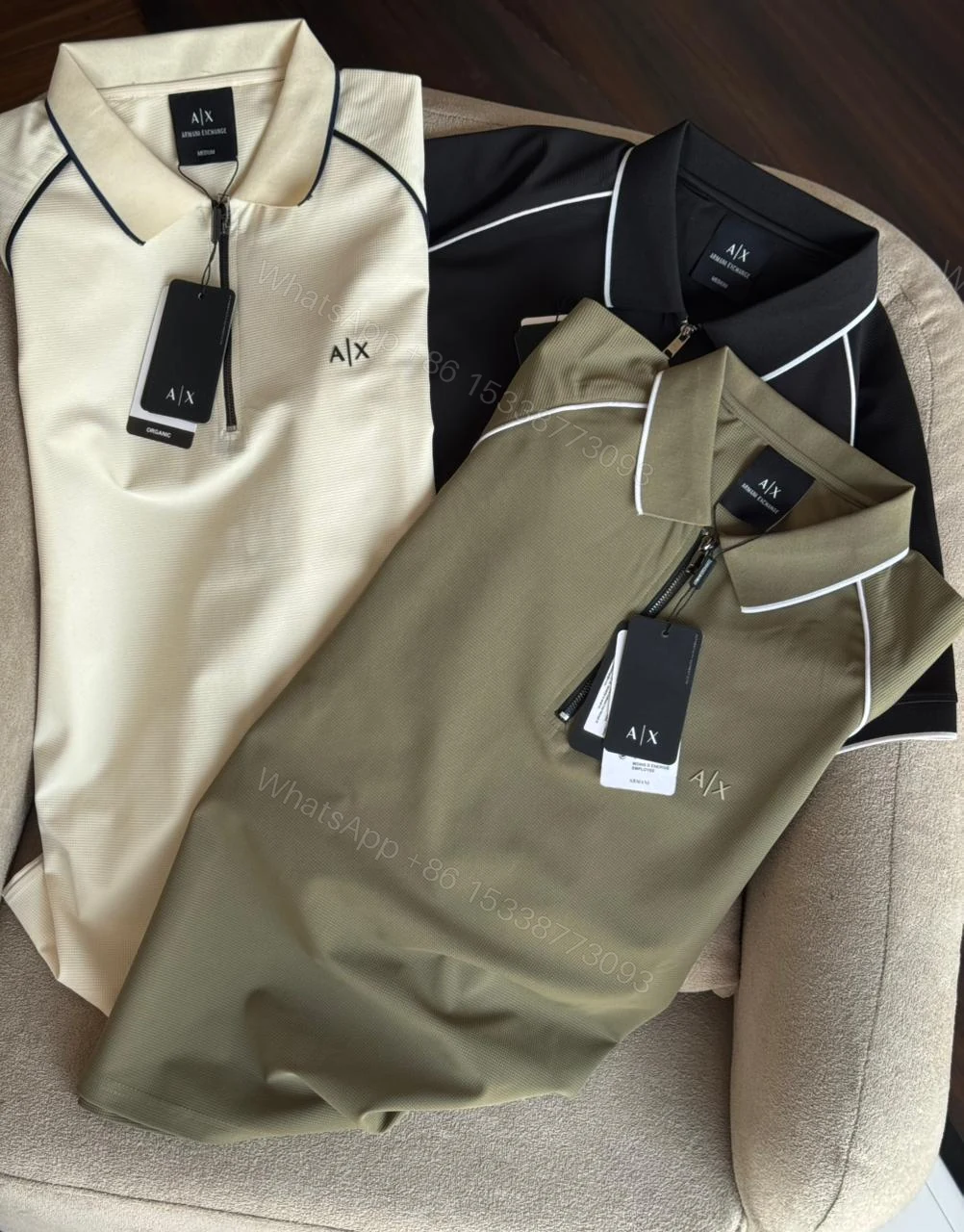 View 4 of FIRST COPY ARMANI IMPORTED SUMMER POLO COLLAR T-SHIRT