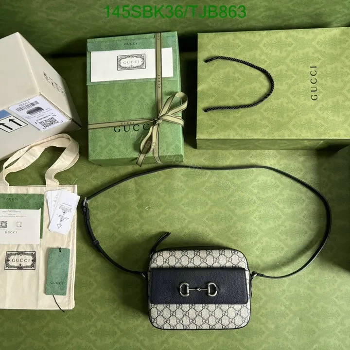 View 19 of Gucci Beige and Ebony Shoulder Bag featuring GG Supreme Canvas 645454