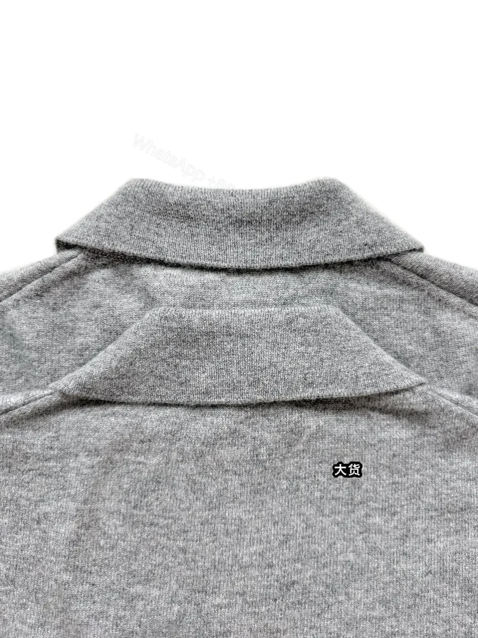 View 6 of Grey Knit Polo Sweater: Subtle Luxury, All-Day Comfort