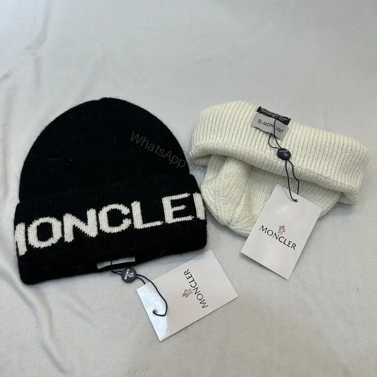 View 8 of Minimalist Moncler Knit Beanie: Luxury Logo Warmth