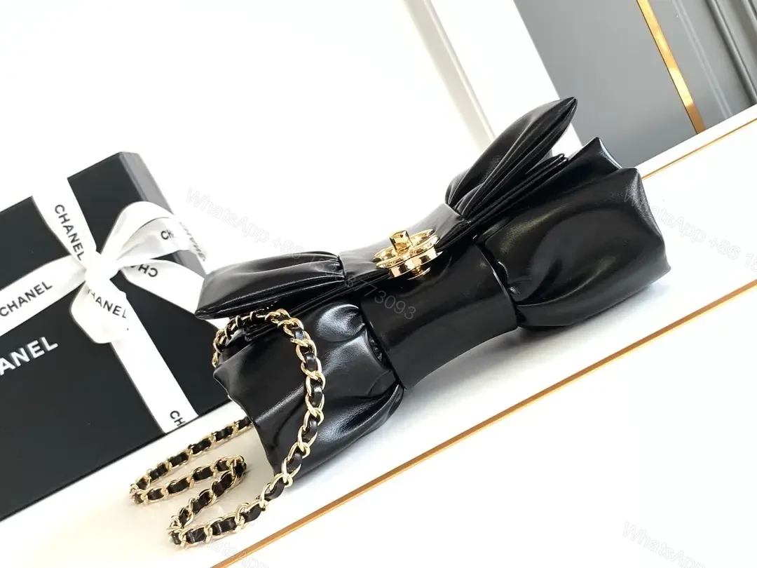 View 9 of Black Leather Ruched Clutch: Minimalist Glam, Gold Hardware, Evening-ready