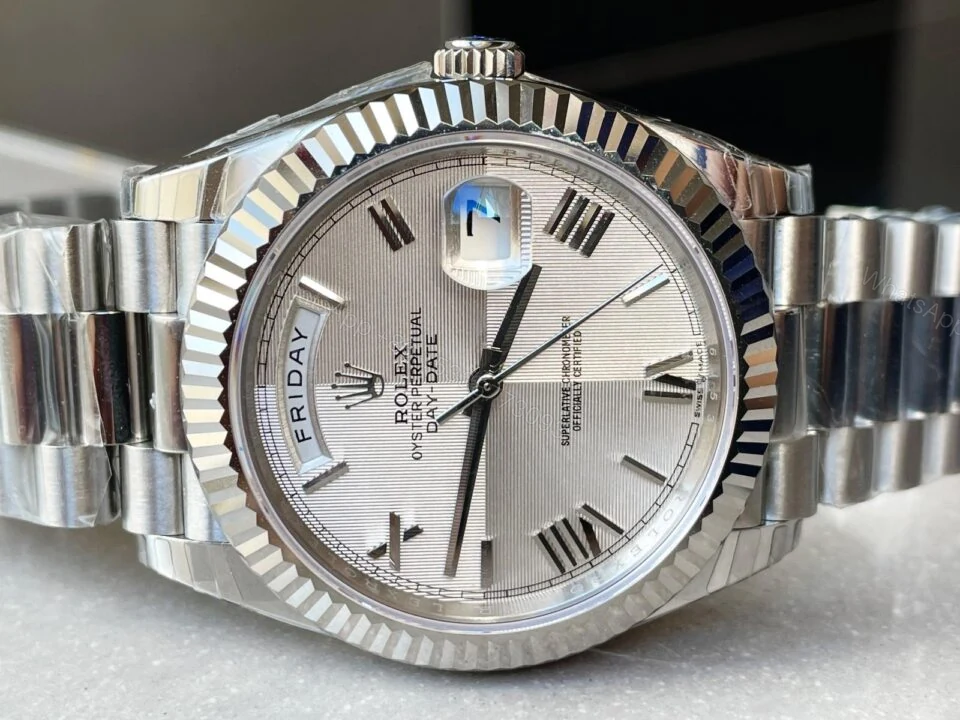 View 3 of EWF Factory SS 1:1 Rolex Day Date II 228239 Best Edition White Textured Dial A3255
