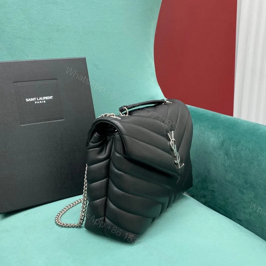 View 3 of YSL Loulou Small with sliver hard 1:1 Top Quality replica Bag