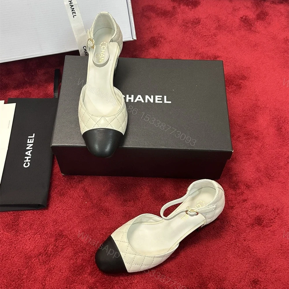 View 7 of 高仿Chanel*G38441C露邊高跟單鞋小牛皮白色4.5CM免檢版