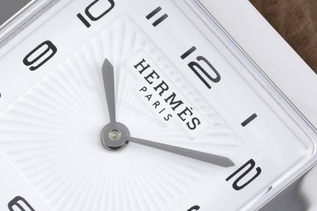 View 3 of Hermes H Hour Watch Brown Strap 21Mm
