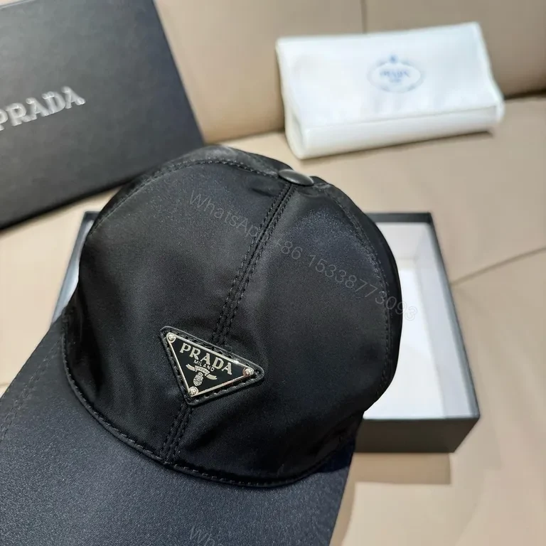 View 5 of Minimalist Luxe Nylon Cap â€” Prada Logo, Unisex, Durable