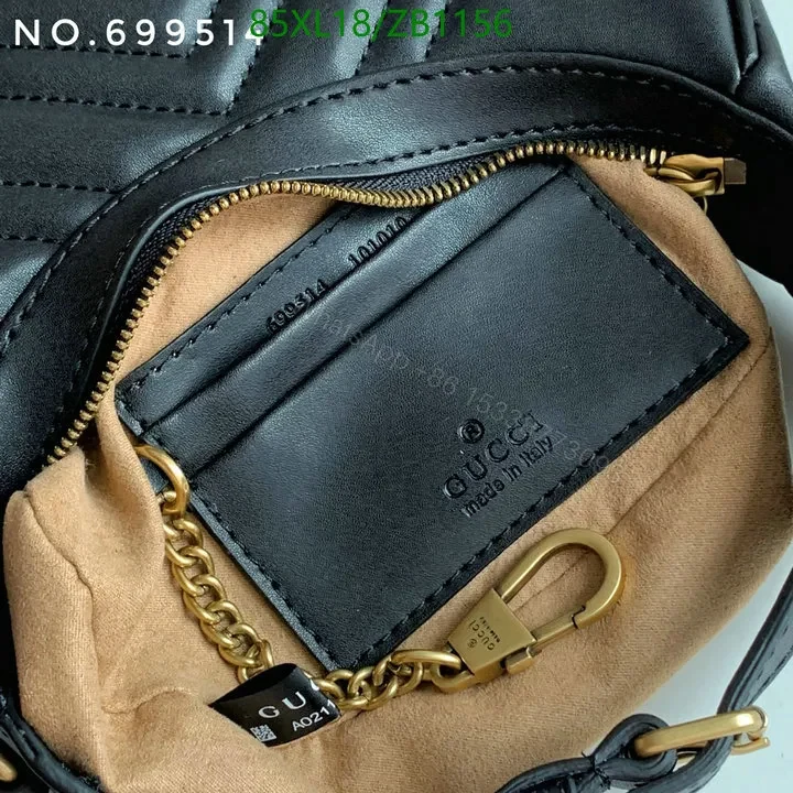 View 11 of GG Marmont Mini Half-Moon Bag Black Gucci Imitation GHM4953