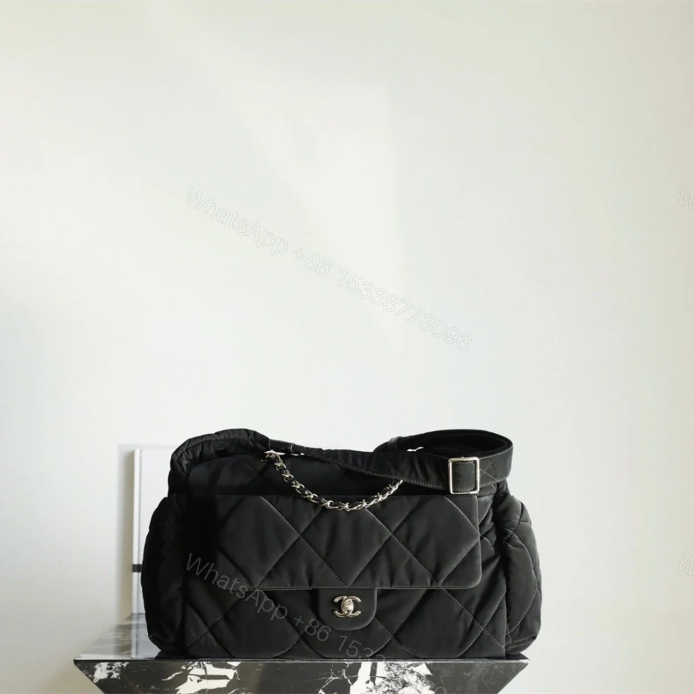 高仿Chanel*25N系列AS5055絲絨單肩包黑色免檢版 — view 1
