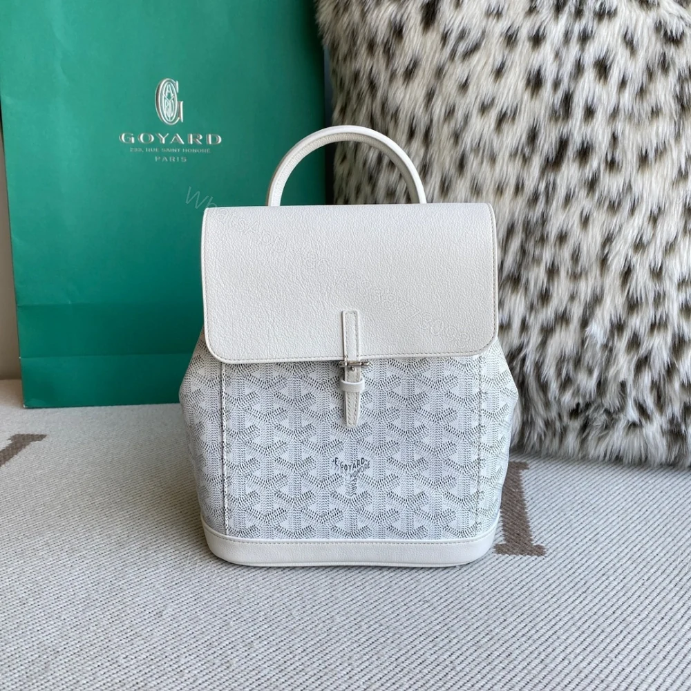高仿Goyard*ALPIN6經典老花滿印雙肩包白色免檢版 — view 1