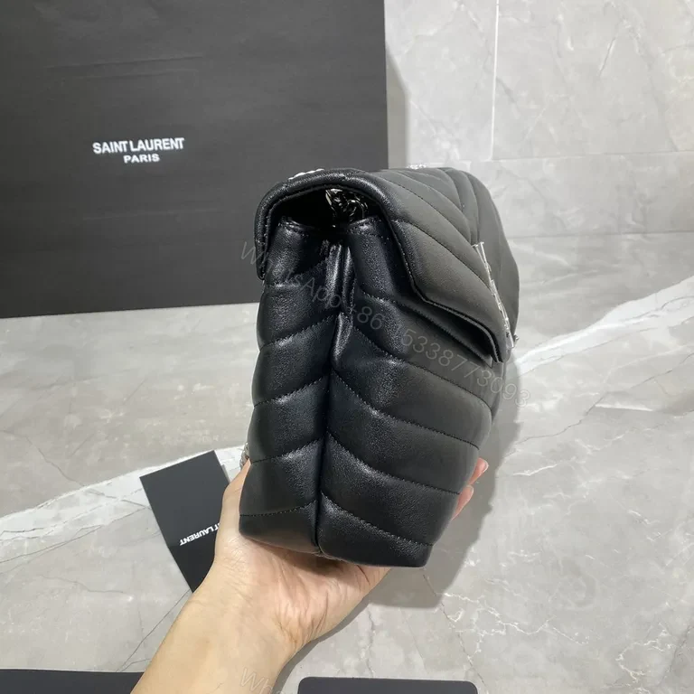View 6 of Chic Black Quilted Leather Shoulder Bag - Versatile Saint Laurent