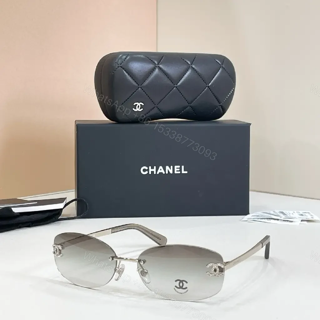 View 2 of Lux Shade Sunglasses: Quilted Alloy Frame, Rimless Style
