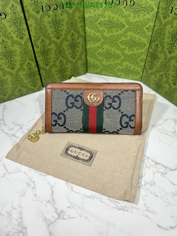 View 11 of Gucci Dupe Zip Around Wallet with Gold-Toned Hardware GG Supreme TQN532