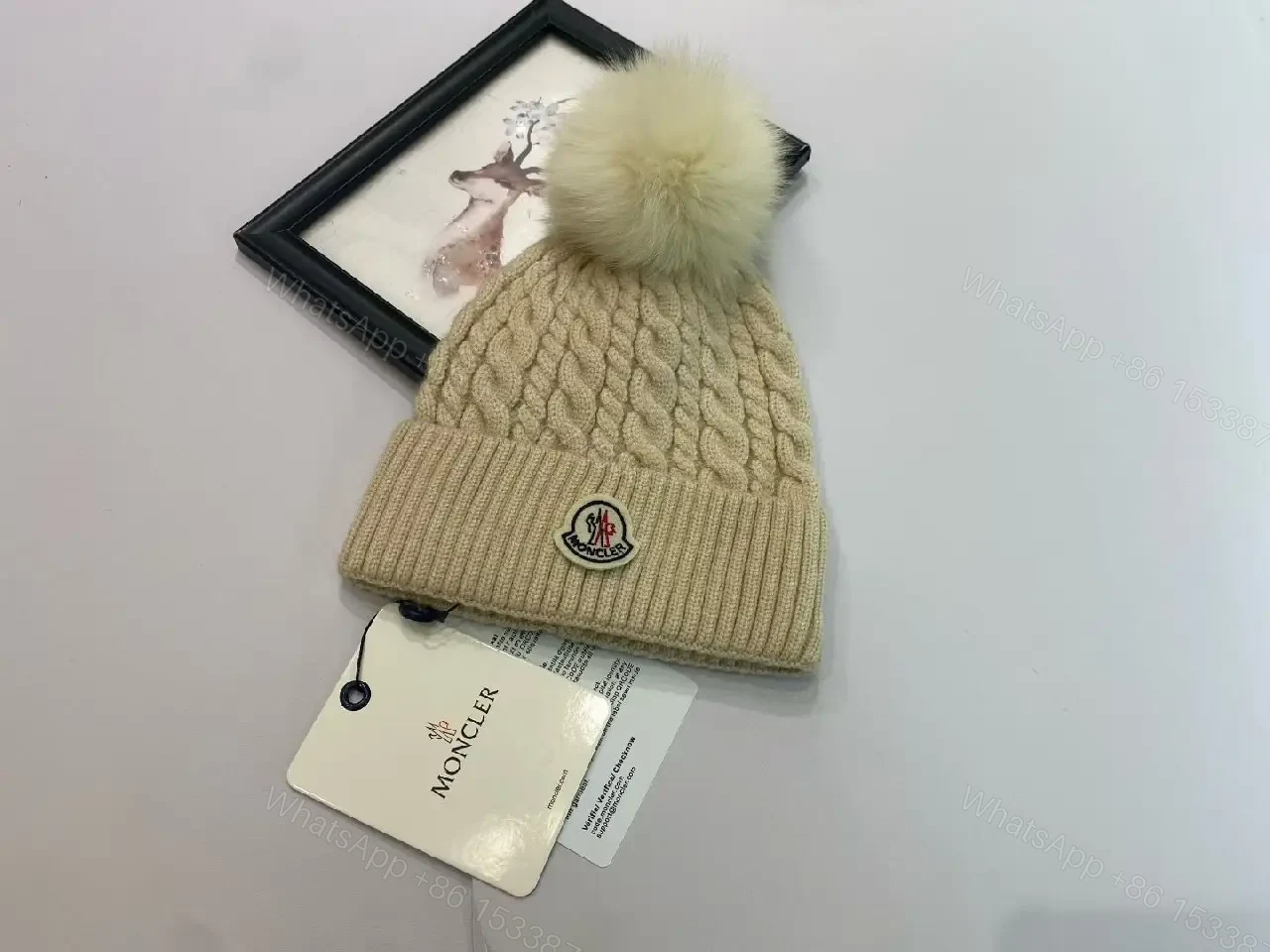View 6 of Chunky Knit Beanie with Pom Pom: Premium Warmth Cap
