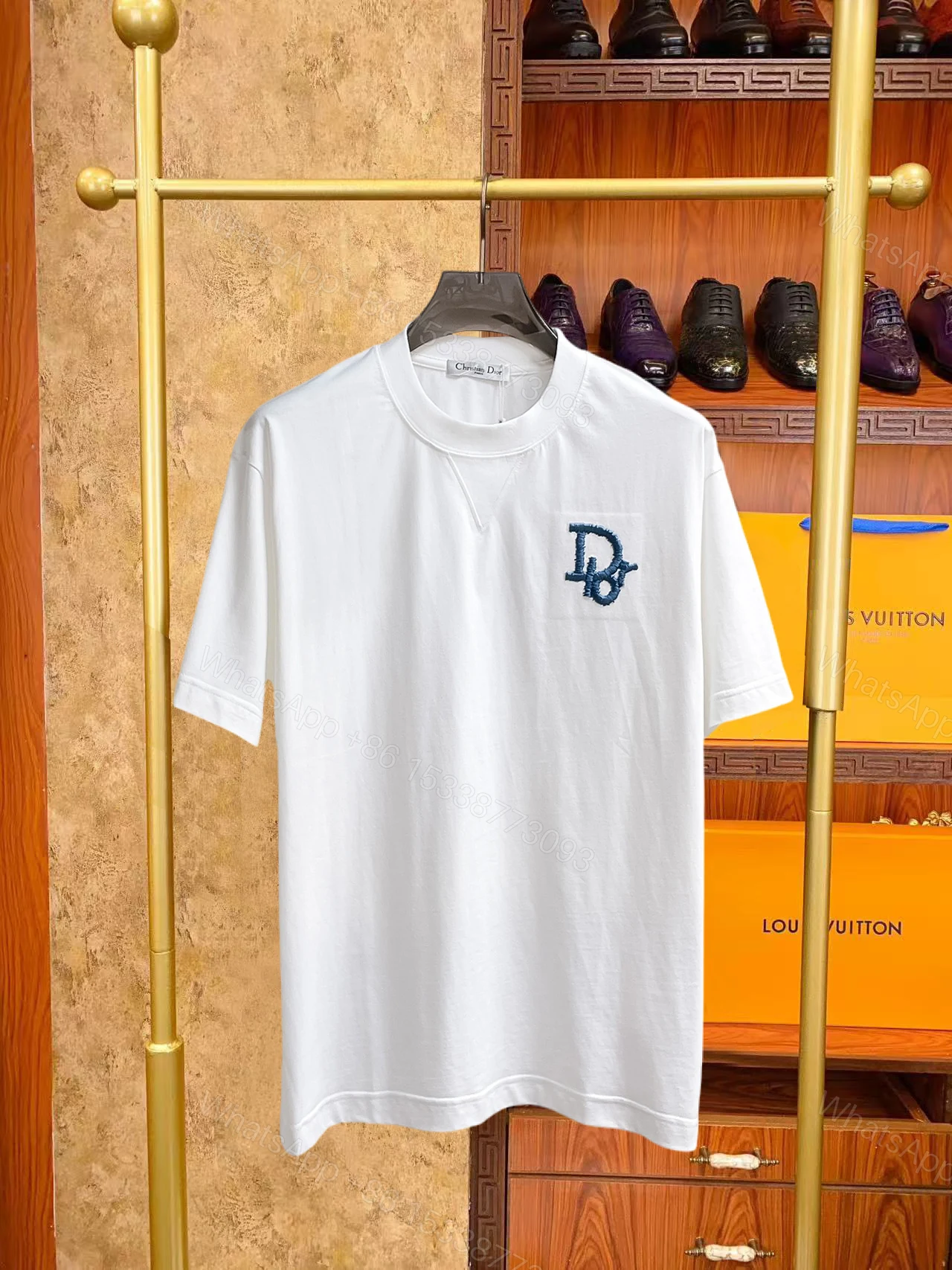 Dior 高仿短袖T恤 CD刺繡設計簡約百搭高端款 — view 1