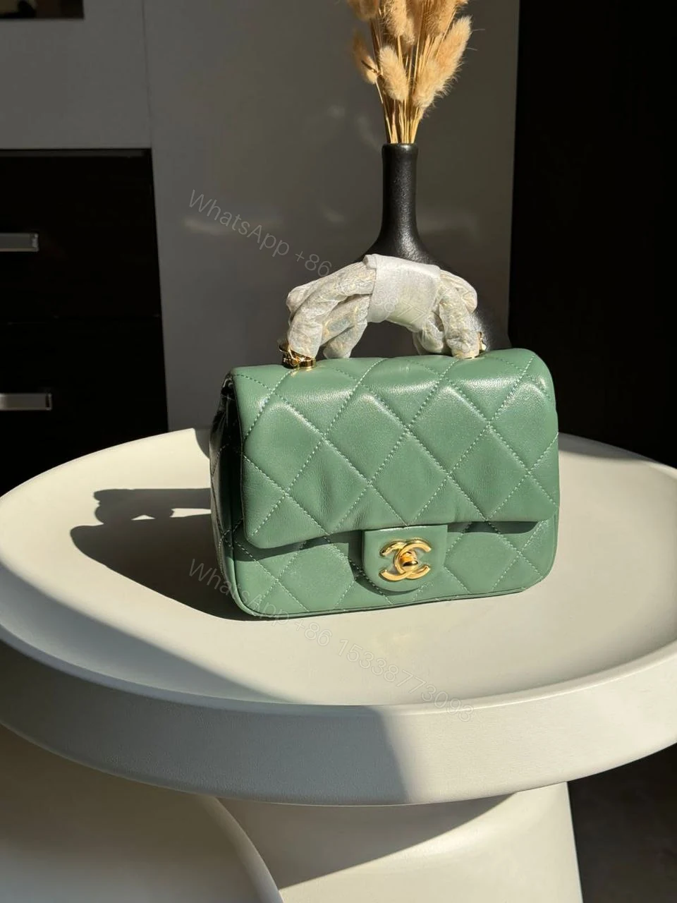 Mini Flap Bag with Top Handle — view 1