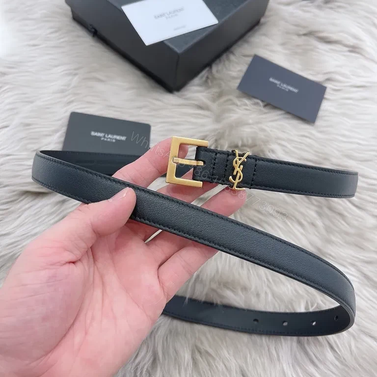 View 8 of Minimalist Lux Leather Belt: Gold Tie-Plate, Designer-Inspired Belt