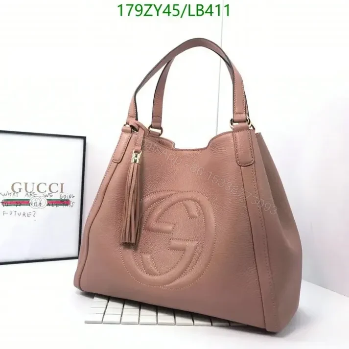 View 19 of Gucci Soho Brown Leather Shopping Bag Replica LB41126 – Premium 1:1