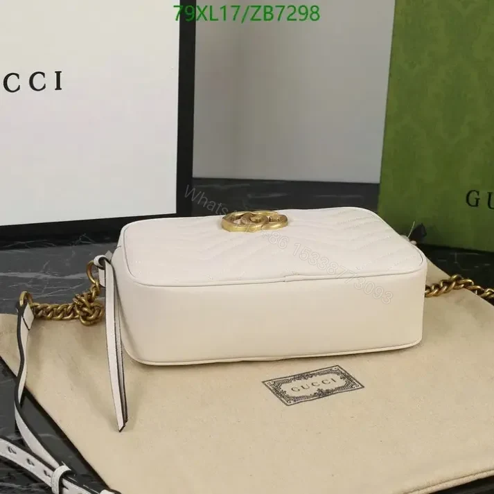 View 16 of Fake Gucci Small GG Beige Marmont Shoulder Bag ZB72988