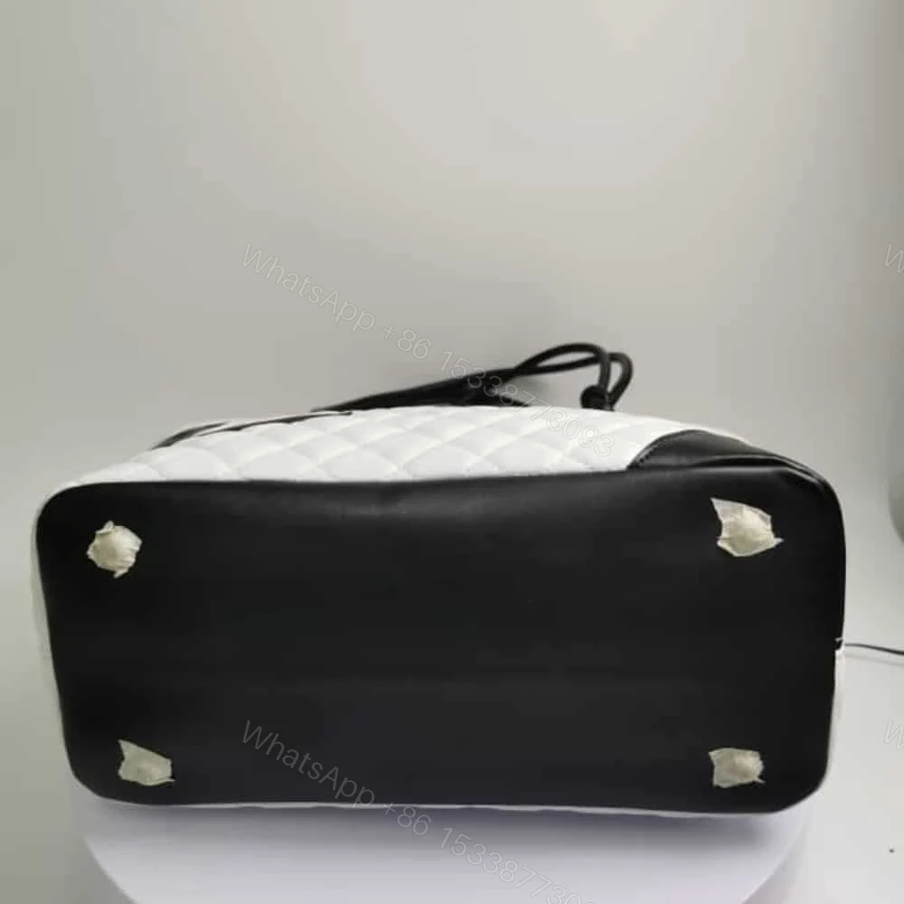 View 5 of Chanel Cambon Line Large Tote Bag In White And Black 41Cm