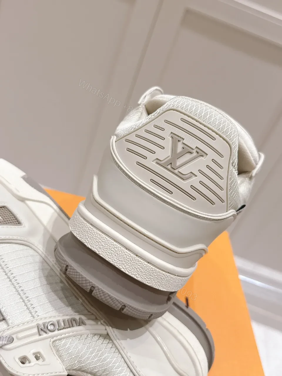 View 9 of Crisp White Mesh Luxe High-Top Sneaker with Cushioned Comfort