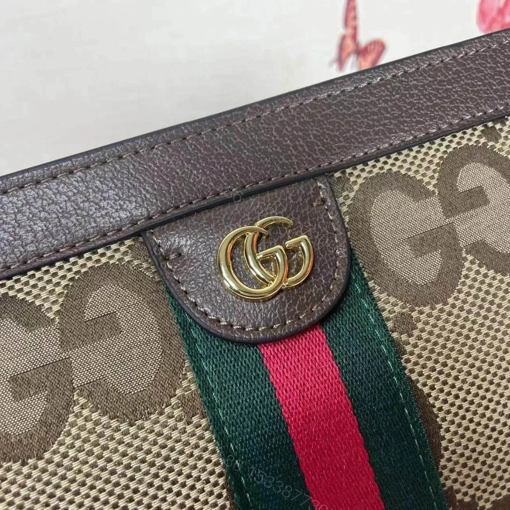 View 6 of Gucci Ophidia Jumbo GG Small Shoulder Bag Camel And Ebony 26Cm 503877 UKMIG 2570