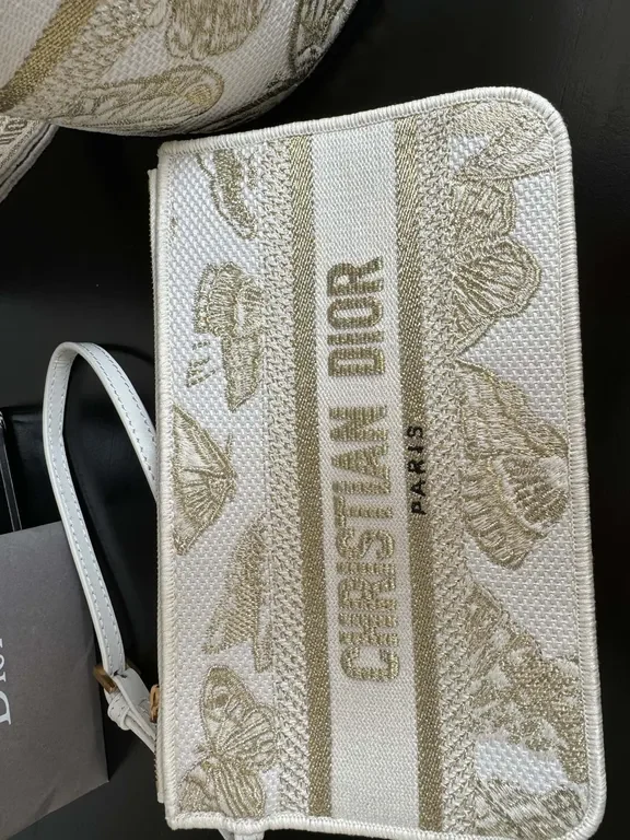 View 8 of Ivory Jacquard Tote: Dior-Inspired Logo, All-Day Luxe