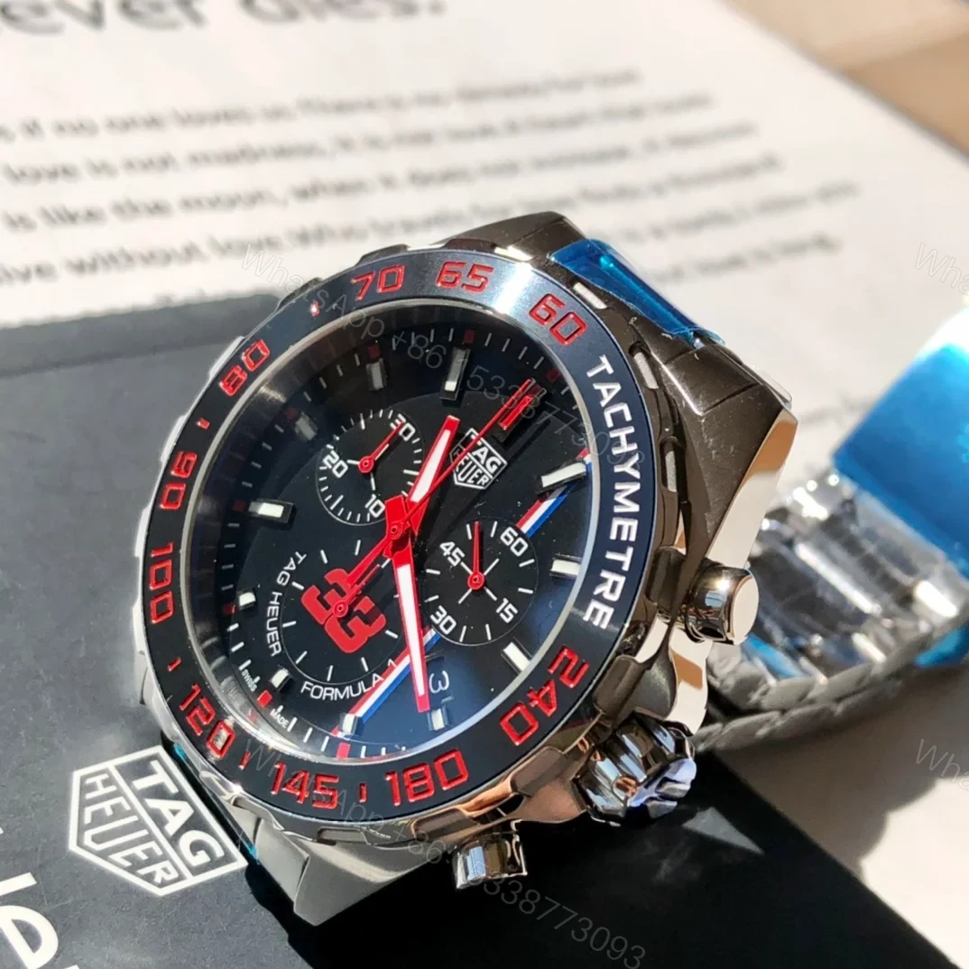 View 4 of TAG Heuer Formula 1 Chronograph Quartz 43 Stainless Steel Max Verstappen 2018 Bracelet CAZ101U.BA0843