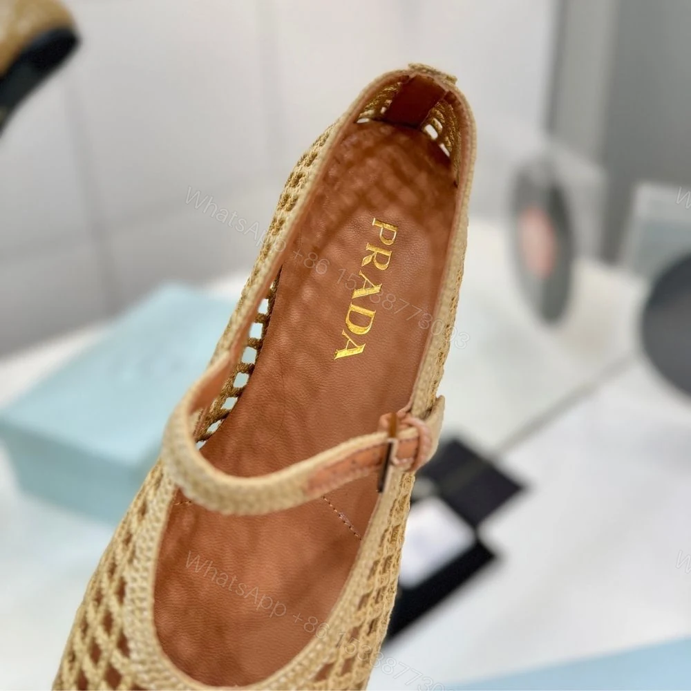 View 9 of Prada Crochet Ballerinas Beige Brown