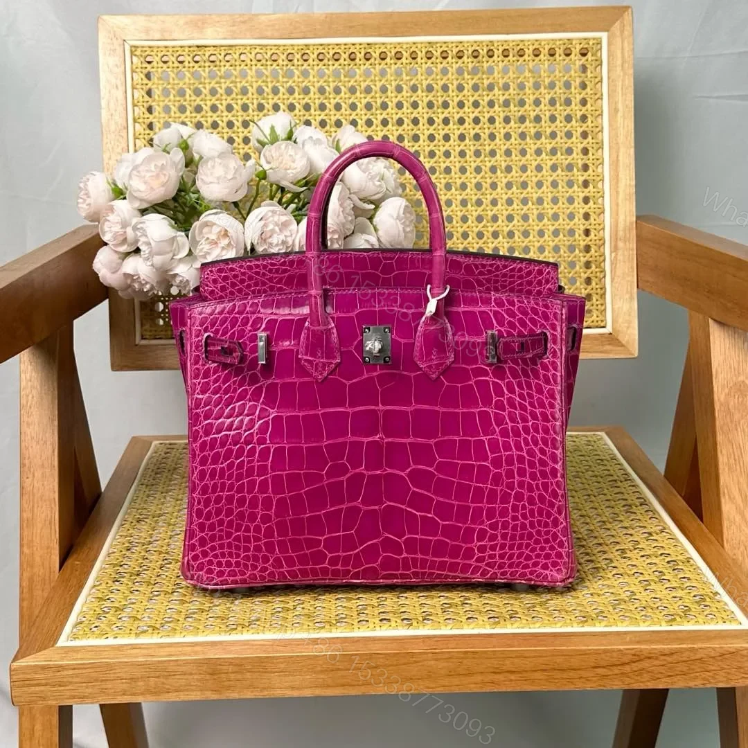 Hermes Birkin 25cm Crocodile Leather Silver Hardware — view 1