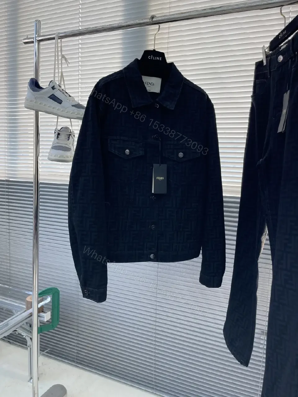 View 7 of Monogram Denim Jacket: Structured Luxury, Everyday Edge
