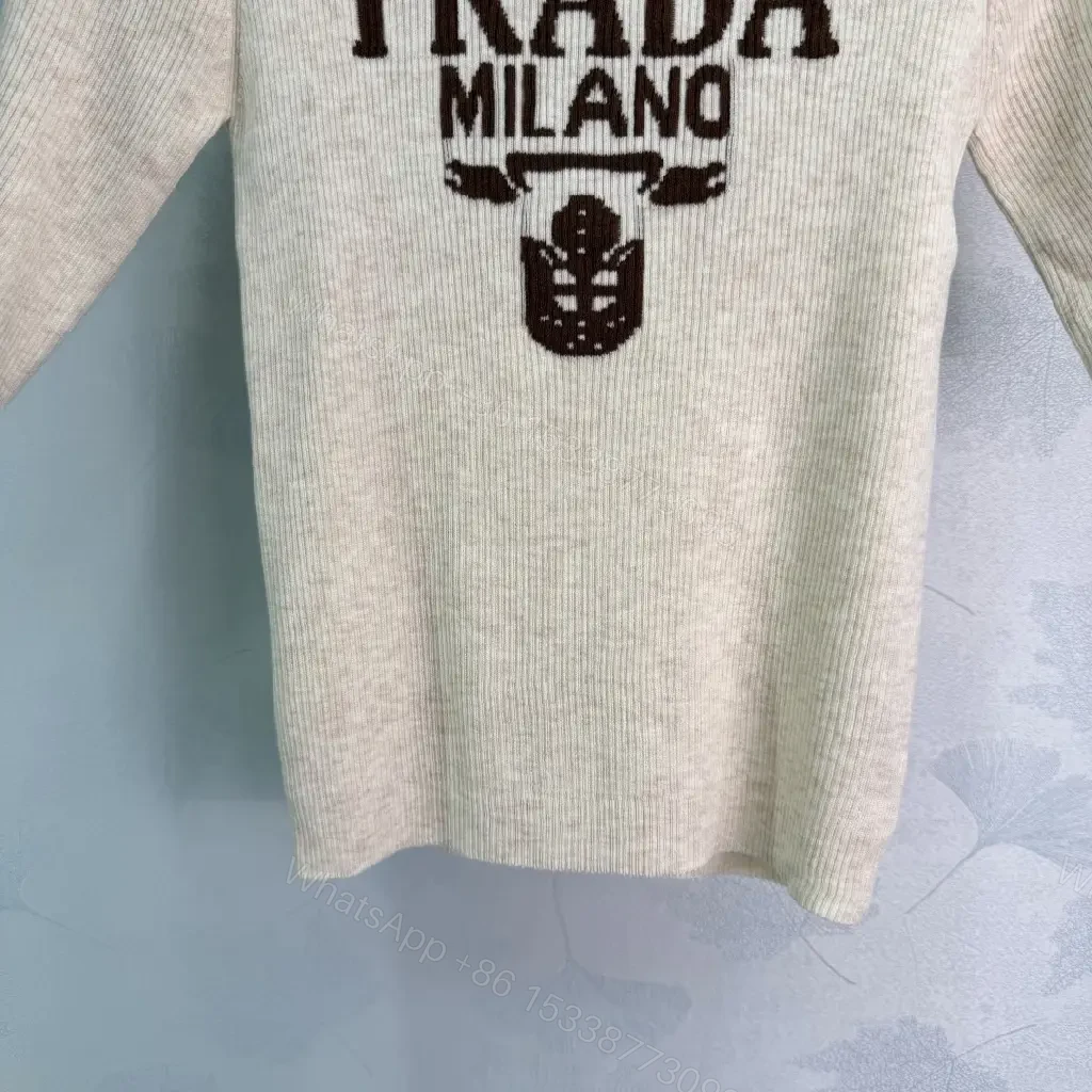 View 10 of Chic Knit Crewneck Sweatshirt with Bold Logo Detail