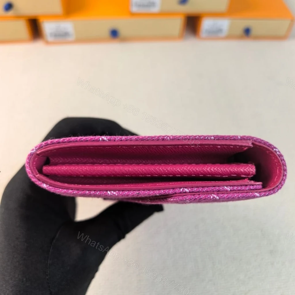 View 4 of Louis Vuitton Sarah Wallet Fuchsia Denim 19cm M28280