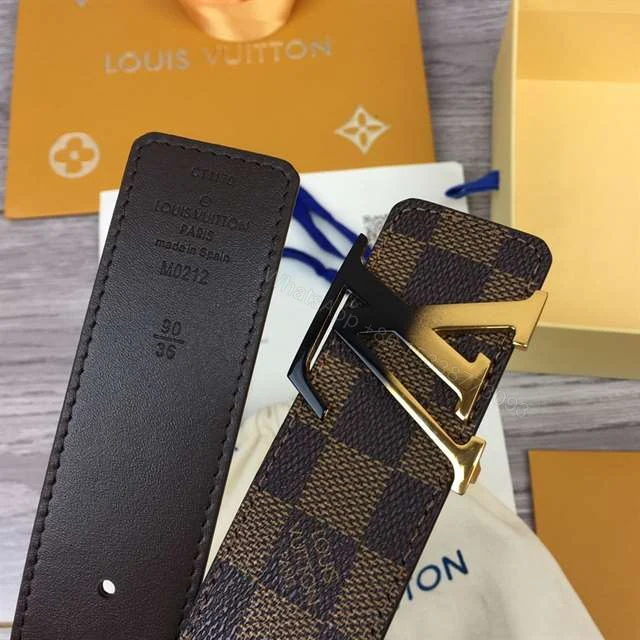 View 8 of LOUIS VUITTON INITIALES 40MM REVERSIBLE DAMIER EBENE CANVAS BELT – B89
