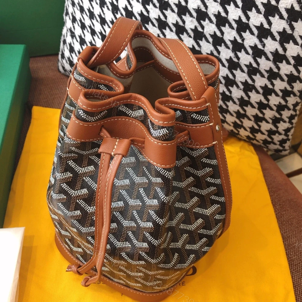View 6 of 高仿Goyard*PEFLOT2抽繩水桶包棕色免檢版