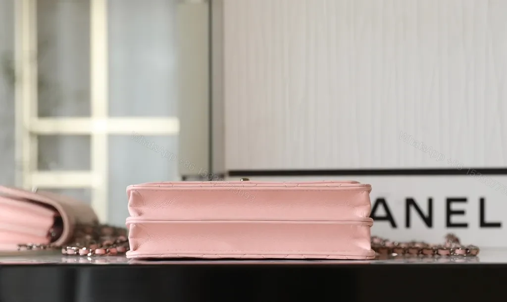 View 6 of Pink Quilted Flap Bag | Soft Luxury, Everyday Icon