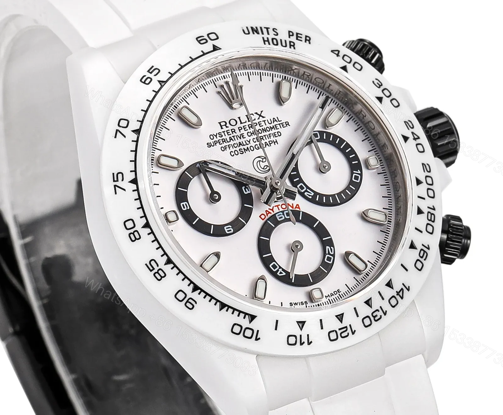 View 4 of GS Factory Clean Factory AET x Rolex Picasso White Ceramic Daytona