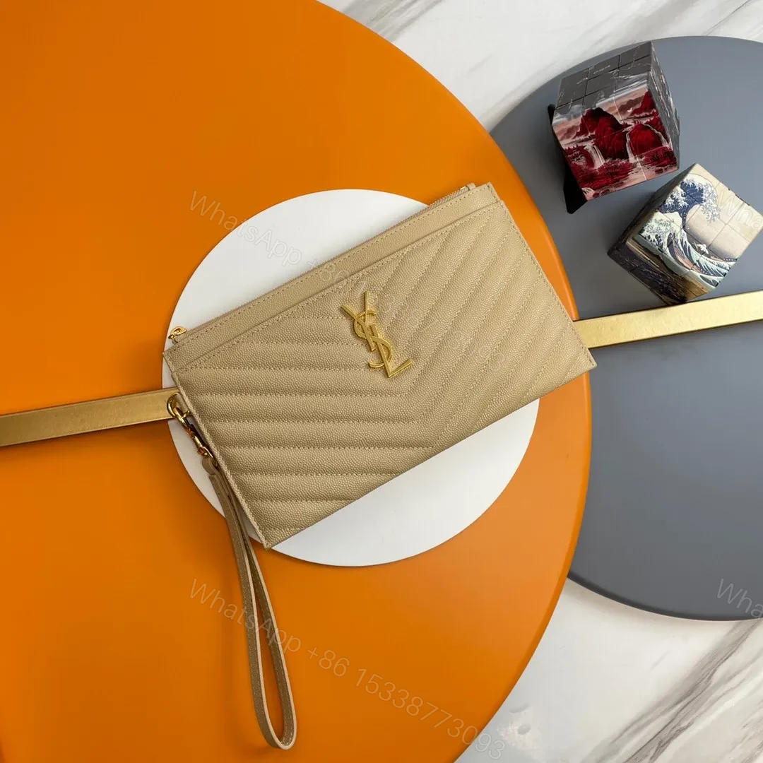 View 4 of YSL CASSANDRE MATTELASÈ LARGE ZIPPED POUCH IN GRAIN DE POUDRE EMBOSSED LEATHER