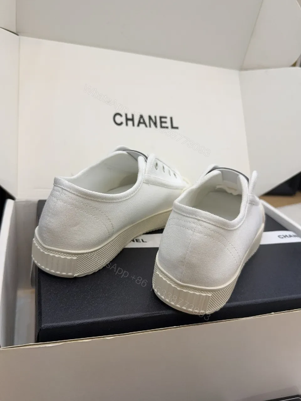 View 4 of Refined Canvas Sneaker: Luxe Logo-Front High-Top Comfort