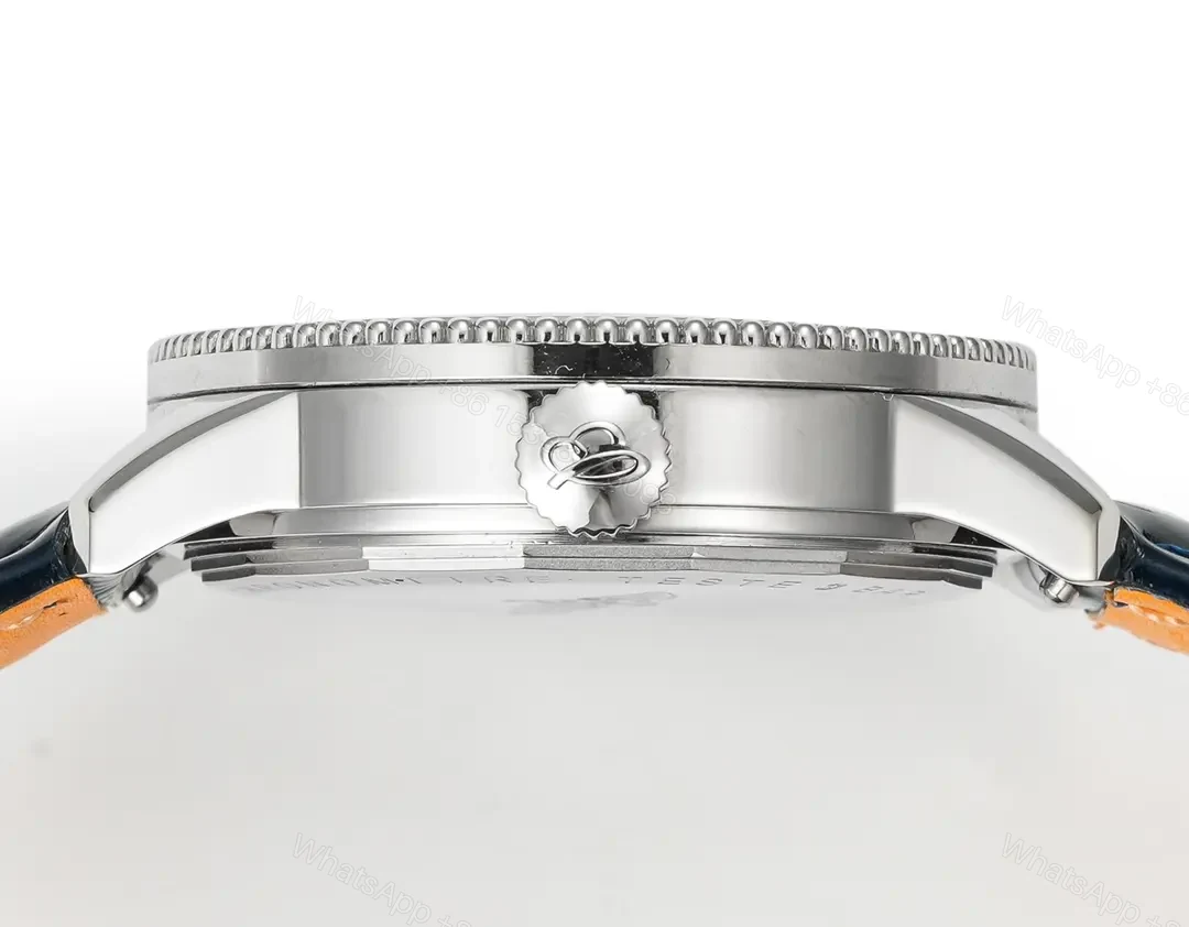 View 6 of V9 Factory Breitling Women’s Navitimer Automatic Watch – Blue Dial, Stainless Steel Case, Leather Strap