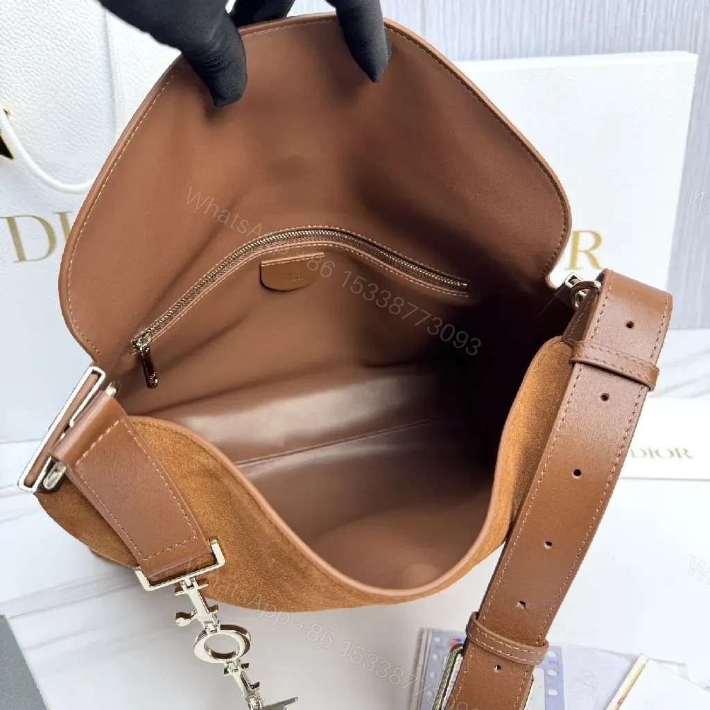 View 6 of Caramel Suede Shoulder Bag: Minimalist Luxe Everyday Carry