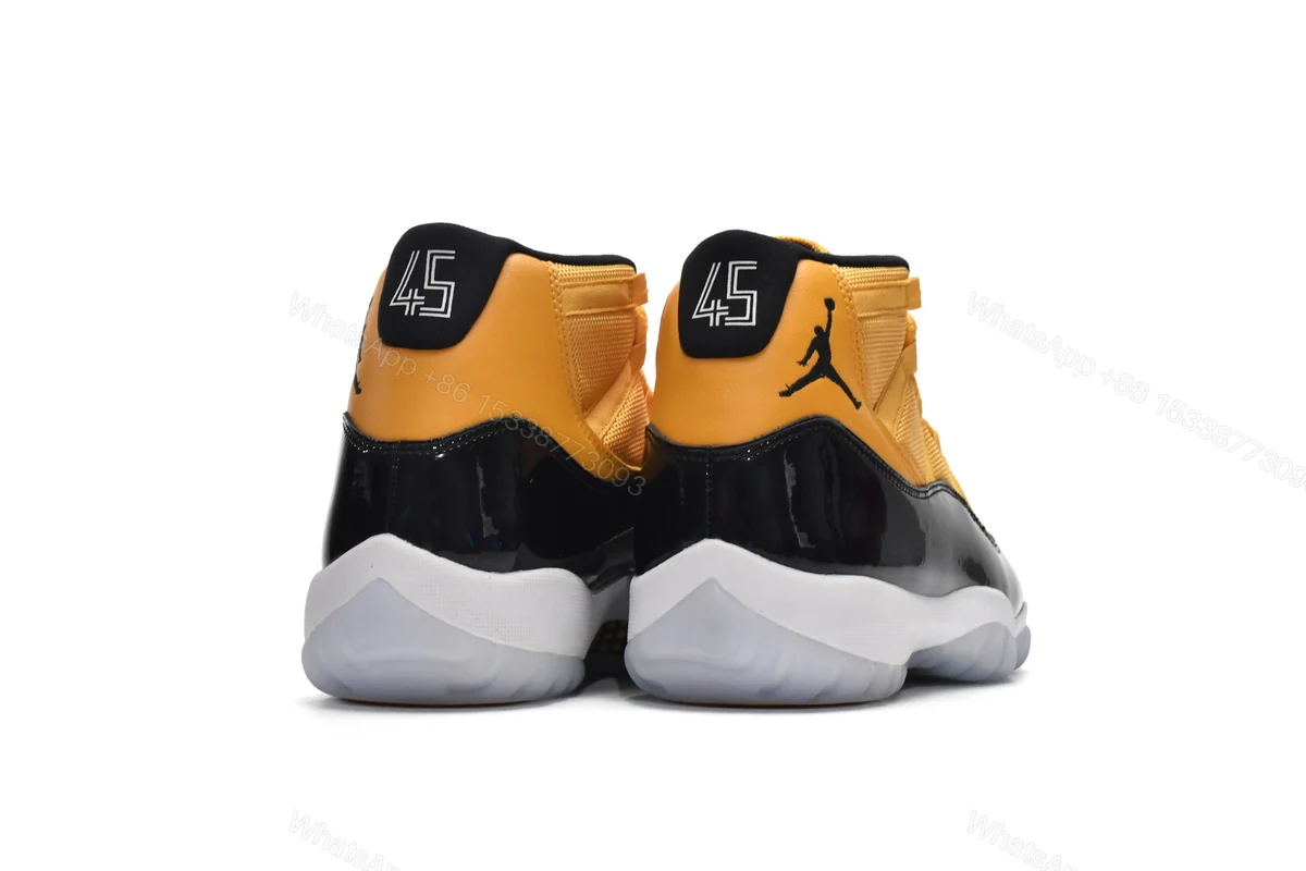 View 3 of Air Jordan 11 High Retro Black Yellow CT8012-118