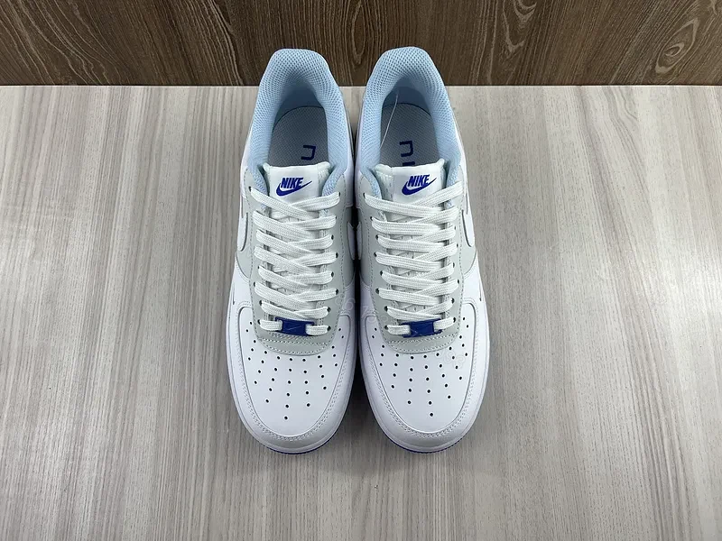 View 8 of Minimal White + Leather + Nike Low-Profile + Ultramarine Outsole Sneaker