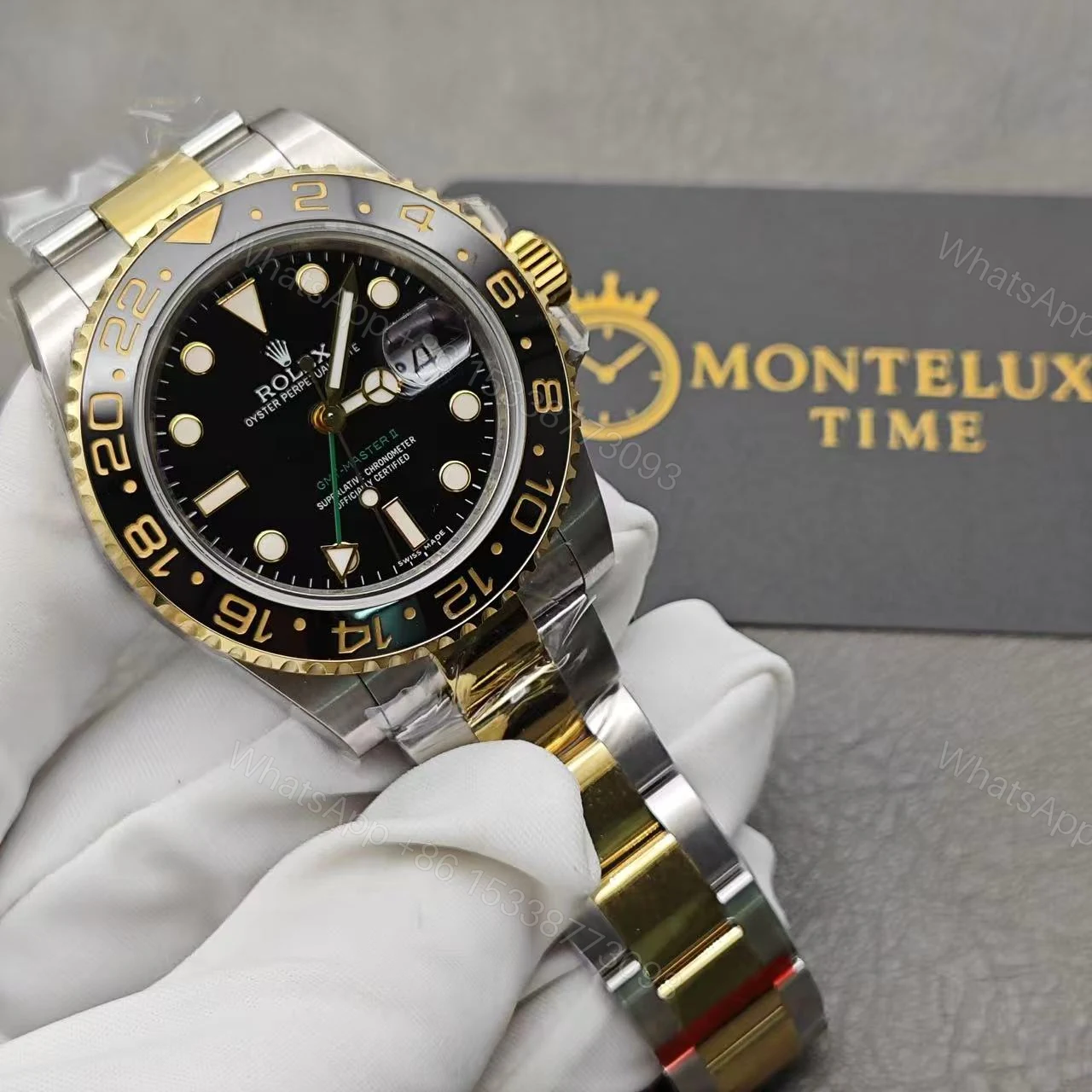 View 3 of Replica Rolex GMT-Master II Black Dial 116713