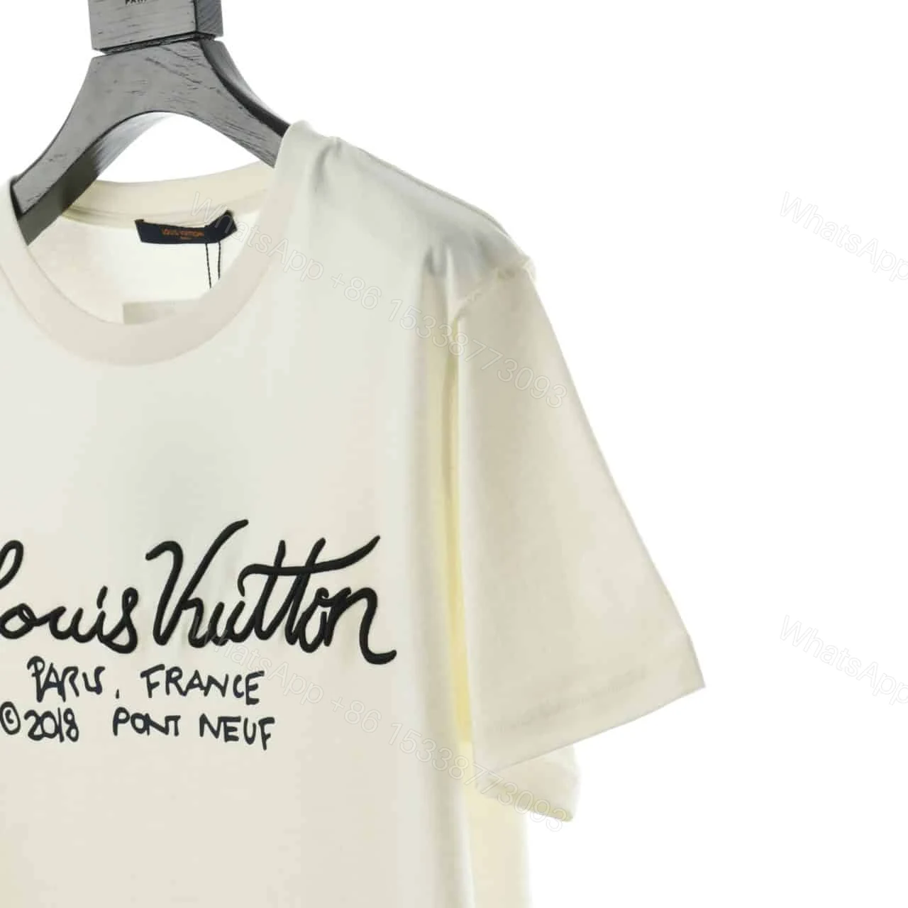 View 4 of LOUIS VUITTON SIGNATURE EMBROIDERED LOGO T-SHIRT